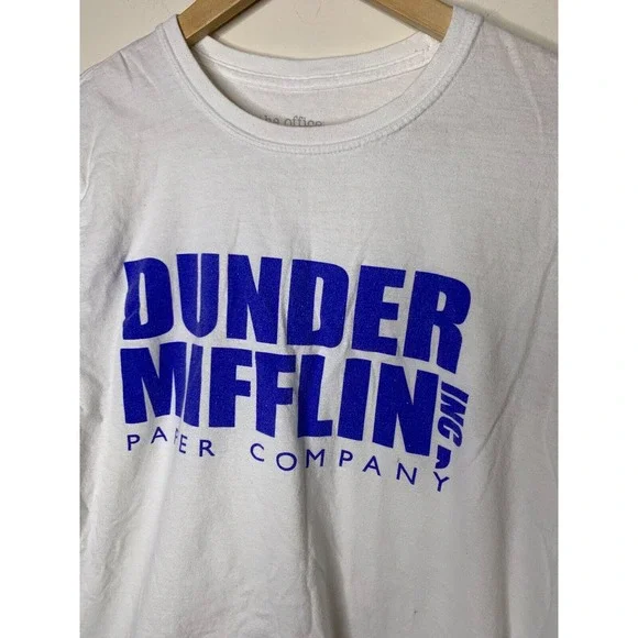 The Office Dunder Mifflin Paper Company Inc Mens Medium White Long Sleeve - Picture 2 of 5